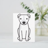 Amerikaanse Pit Bull Terrier (Natural Ears) Briefkaart (Staand voorkant)