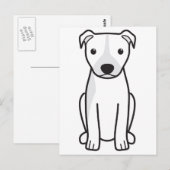 Amerikaanse Pit Bull Terrier (Natural Ears) Briefkaart (Voorkant / Achterkant)