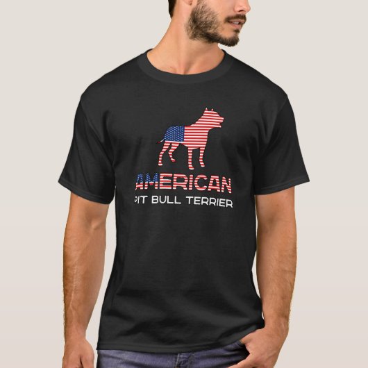 Amerikaanse Pit Bull Terrier Pitbullterriër Hond T-shirt (Voorkant)
