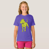 Amerikaanse Pit Bull Terrier Portret T-shirt (Voorkant volledig)