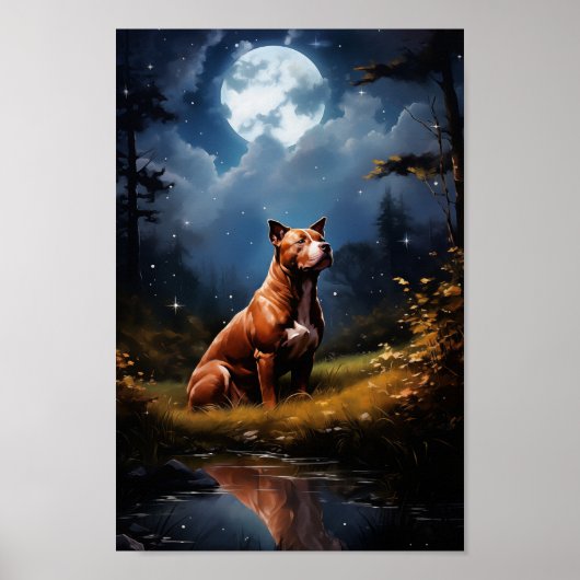 Amerikaanse Pit Bull Terrier Poster (Voorkant)