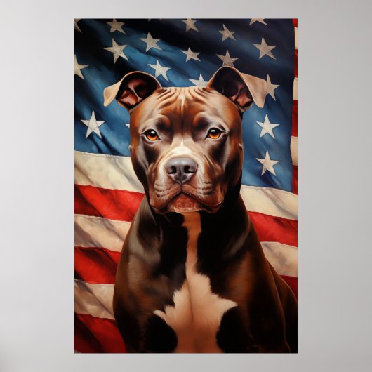 Amerikaanse Pit Bull Terrier Poster (Voorkant)