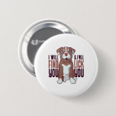 Amerikaanse Pit Bull Terrier Puppy Dog Ronde Button 5,7 Cm (Voorkant /achterkant)