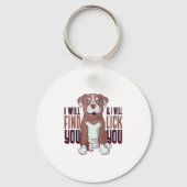 Amerikaanse Pit Bull Terrier Puppy Dog Sleutelhanger (Voorkant)