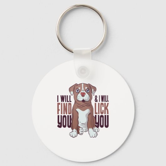 Amerikaanse Pit Bull Terrier Puppy Dog Sleutelhanger (Voorkant)