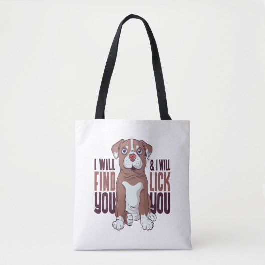 Amerikaanse Pit Bull Terrier Puppy Dog Tote Bag (Voorkant)