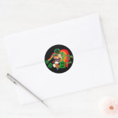 Amerikaanse Pit Bull Terrier Ronde Sticker (Envelop)