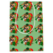 Amerikaanse Pit Bull Terrier Saint Patricks Day Medium Cadeauzakje (Voorkant)