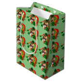 Amerikaanse Pit Bull Terrier Saint Patricks Day Medium Cadeauzakje (Achterkant Gekanteld)