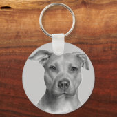 Amerikaanse Pit Bull Terrier Sleutelhanger (Voorkant)