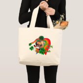 Amerikaanse Pit Bull Terrier St. Patricks Grote Tote Bag (Voorkant (product))