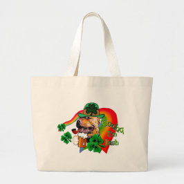 Amerikaanse Pit Bull Terrier St. Patricks Grote Tote Bag