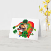 Amerikaanse Pit Bull Terrier St. Patricks Kaart (Gele Bloem)