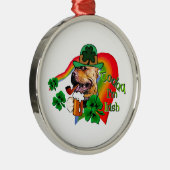 Amerikaanse Pit Bull Terrier St. Patricks Metalen Ornament (Rechts)