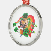 Amerikaanse Pit Bull Terrier St. Patricks Metalen Ornament (Links)