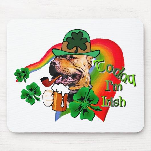 Amerikaanse Pit Bull Terrier St. Patricks Muismat (Voorkant)