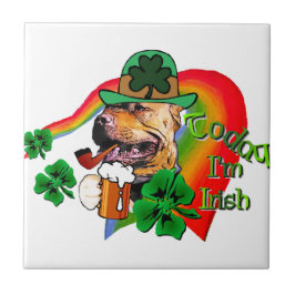 Amerikaanse Pit Bull Terrier St. Patricks Tegeltje