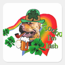 Amerikaanse Pit Bull Terrier St. Patricks Vierkante Sticker