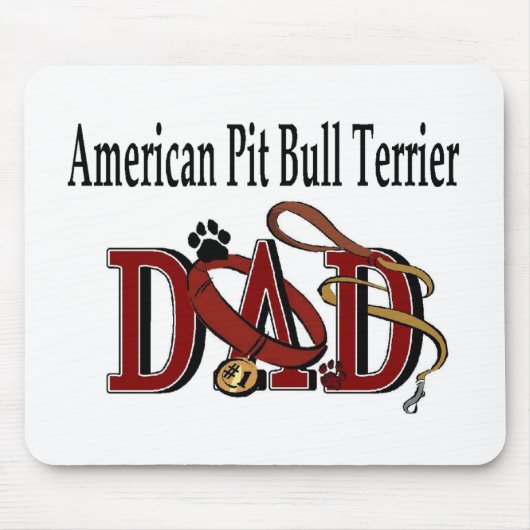 Amerikaanse Pit Bull Terrier Vader Muismat (Voorkant)