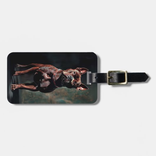 Amerikaanse pit-stier bagagelabel (Voorkant horizontaal)