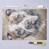 Amerikaanse Pitbull Dog Tissuepapier (Craft)