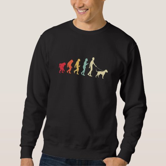 Amerikaanse Pitbull Evolutie Retro Vintage Trui (Voorkant)