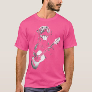 Amerikaanse Pitbull Gitaar Spelend - Grappige Gita T-shirt