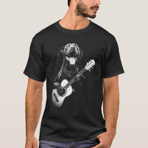Amerikaanse Pitbull Gitaar Spelend - Grappige Gita T-shirt