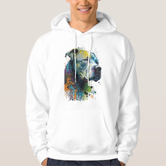 Amerikaanse Pitbull - Graffiti Ink Splash Hoodie (Voorkant)