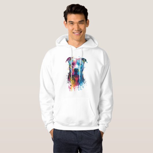 Amerikaanse Pitbull - Graffiti Ink Splash Hoodie (Voorkant volledig)