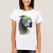 Amerikaanse Pitbull - Graffiti Ink Splash T-shirt (Voorkant)
