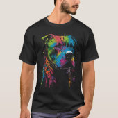 Amerikaanse Pitbull - Graffiti Ink Splash T-shirt (Voorkant)
