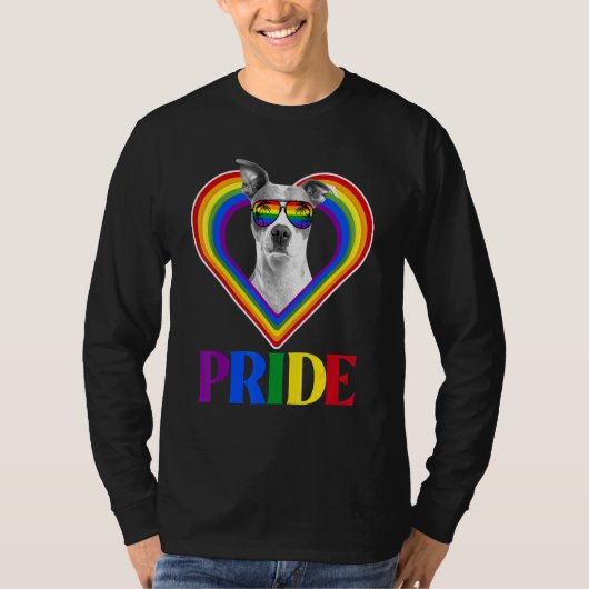 Amerikaanse Pitbull Rainbow Pride T-shirt (Voorkant)