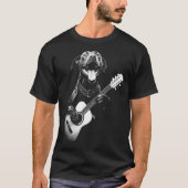 Amerikaanse Pitbull spelen gitaar - Funny Guitar D T-shirt (Voorkant)