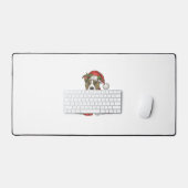 Amerikaanse Pitbull Terrier Hond Kerstfeesten San Bureaumat (Keyboard & Muis)