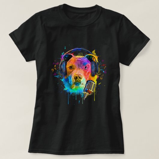 Amerikaanse Pitbull Terrier hondeneigenaren Pop Ar T-shirt (Design voorkant)