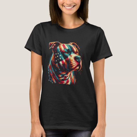 Amerikaanse Pitbull Terrier Hondenliefhebber Dier  T-shirt (Voorkant)