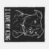 Amerikaanse Pitbull Terrier, ik hou van mijn konin Fleece Deken (Voorkant (Horizontaal))