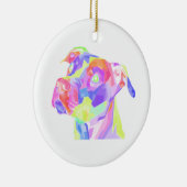 Amerikaanse Pitbull Terrier Pop Art Keramisch Ornament (Rechts)