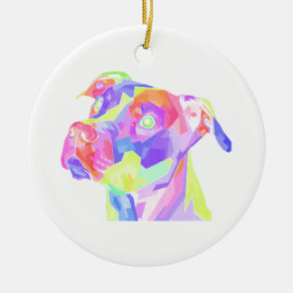 Amerikaanse Pitbull Terrier Pop Art Keramisch Ornament