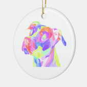 Amerikaanse Pitbull Terrier Pop Art Keramisch Ornament (Links)