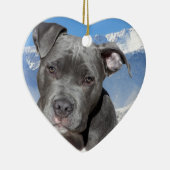 Amerikaanse Pitbull Terrier Puppy Dog Keramisch Ornament (Rechts)