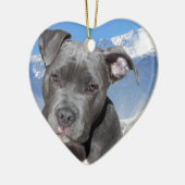 Amerikaanse Pitbull Terrier Puppy Dog Keramisch Ornament (Links)