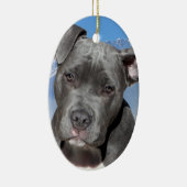 Amerikaanse Pitbull Terrier Puppy Dog Keramisch Ornament (Rechts)