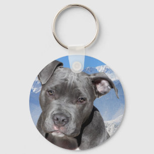 Amerikaanse Pitbull Terrier Puppy Dog Sleutelhanger