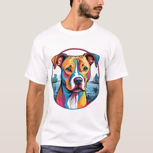 Amerikaanse Pitbull Terrier T-shirt (Voorkant)