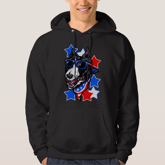 Amerikaanse Pitbull zonnebril Hoodie (Voorkant)
