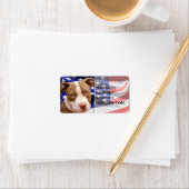 Amerikaanse Pitbullpuppy Etiket (Insitu)