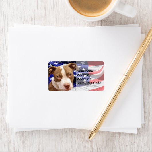 Amerikaanse Pitbullpuppy Etiket (Insitu)