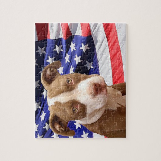 Amerikaanse Pitbullpuppy Legpuzzel (Verticaal)